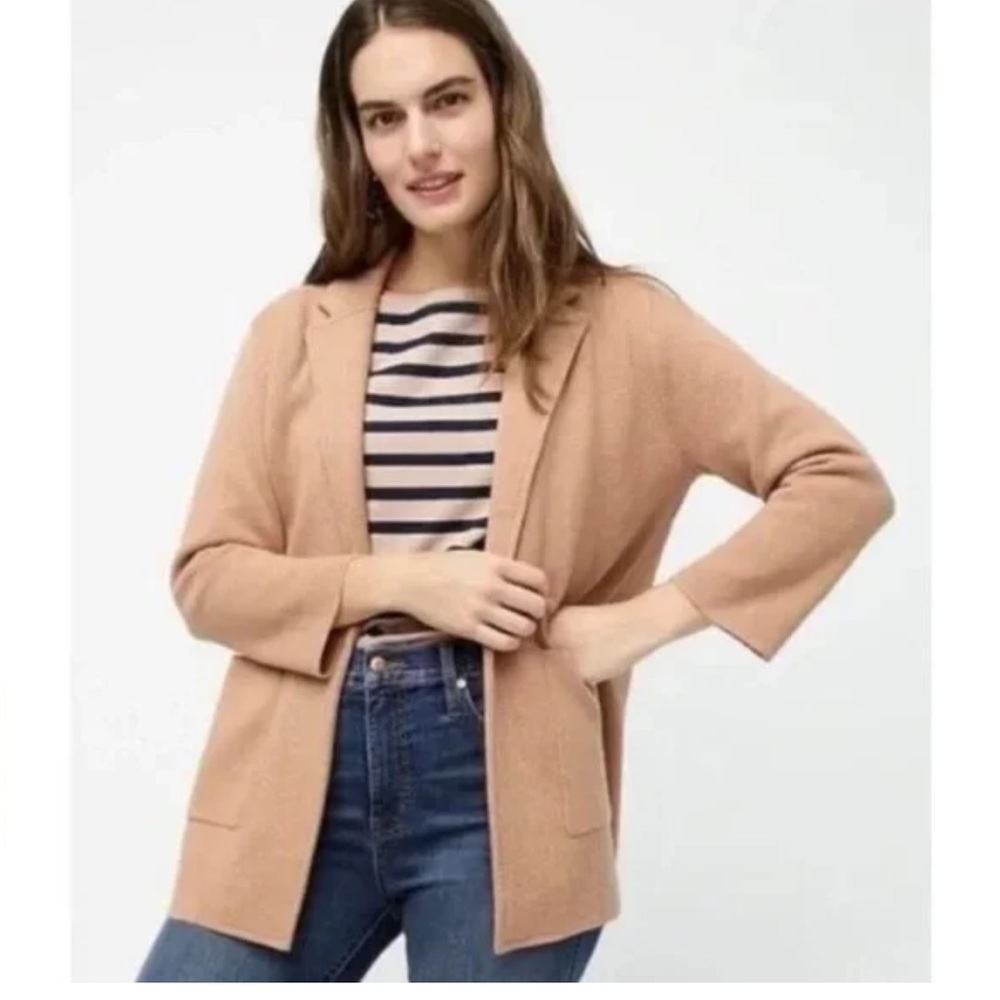 J.Crew 365 Women Sophie Open Front Sweater Blazer Cardigan Wool Blend Small - Picture 14 of 14